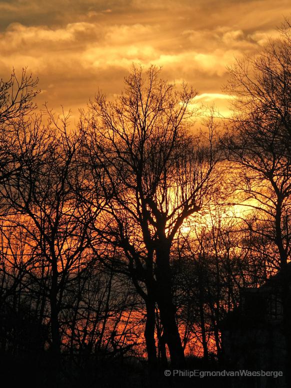 Avondrood landje van Geijsel